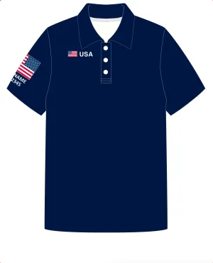 JR POLO SHIRT TOP SHORT SLEEVE NAVY | USODA HOLLAND | PSNLZ'D