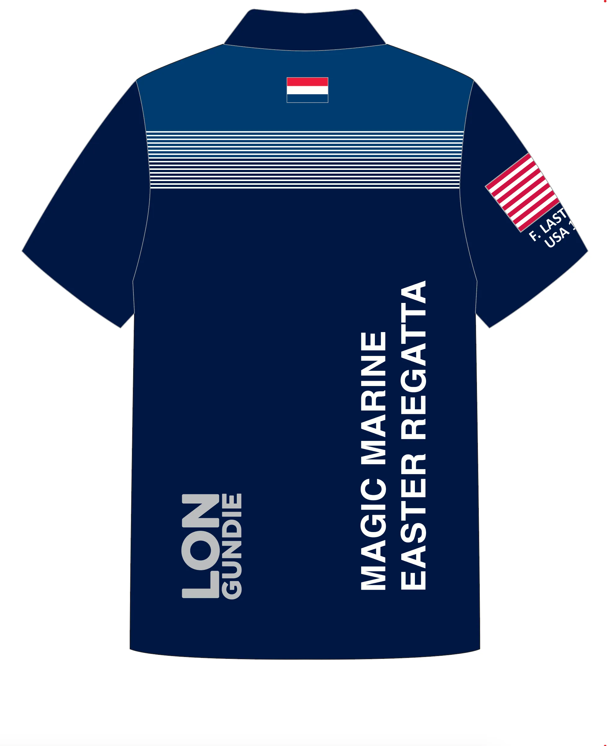 JR POLO SHIRT TOP SHORT SLEEVE NAVY | USODA HOLLAND | PSNLZ'D