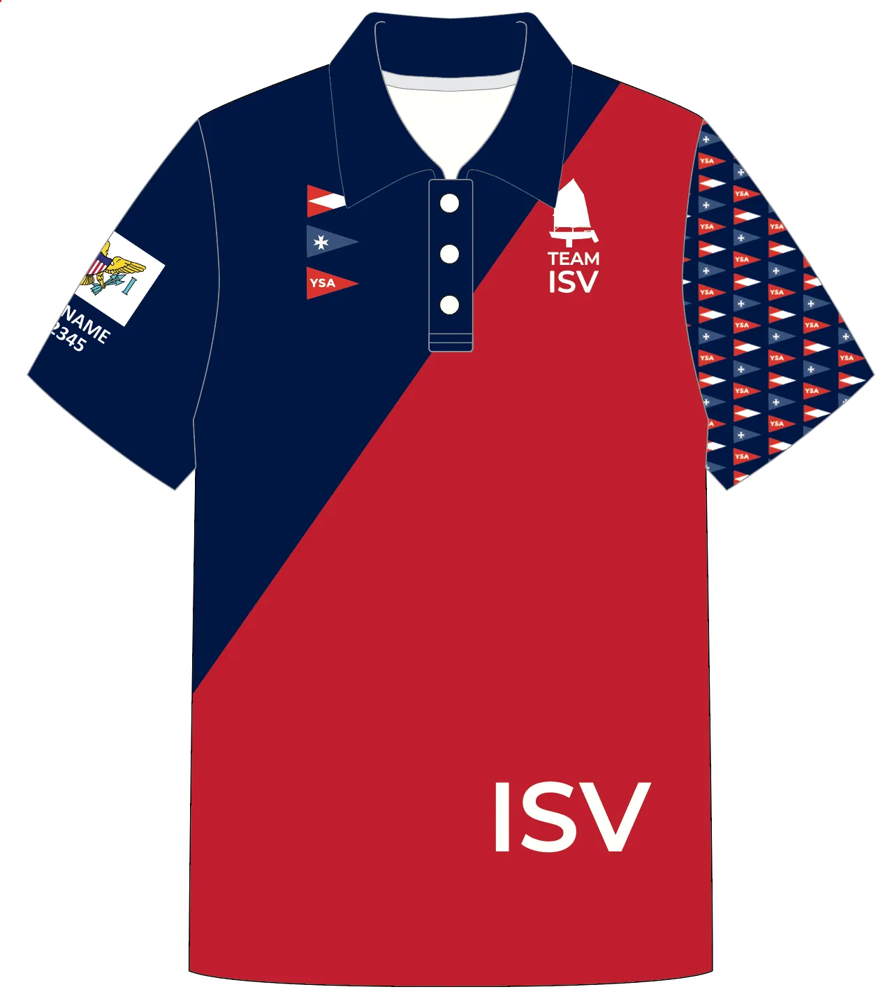 JR POLO SHIRT TOP SHORT SLEEVE RED | US VIRGIN ISLAND|S | PSNLZ'D