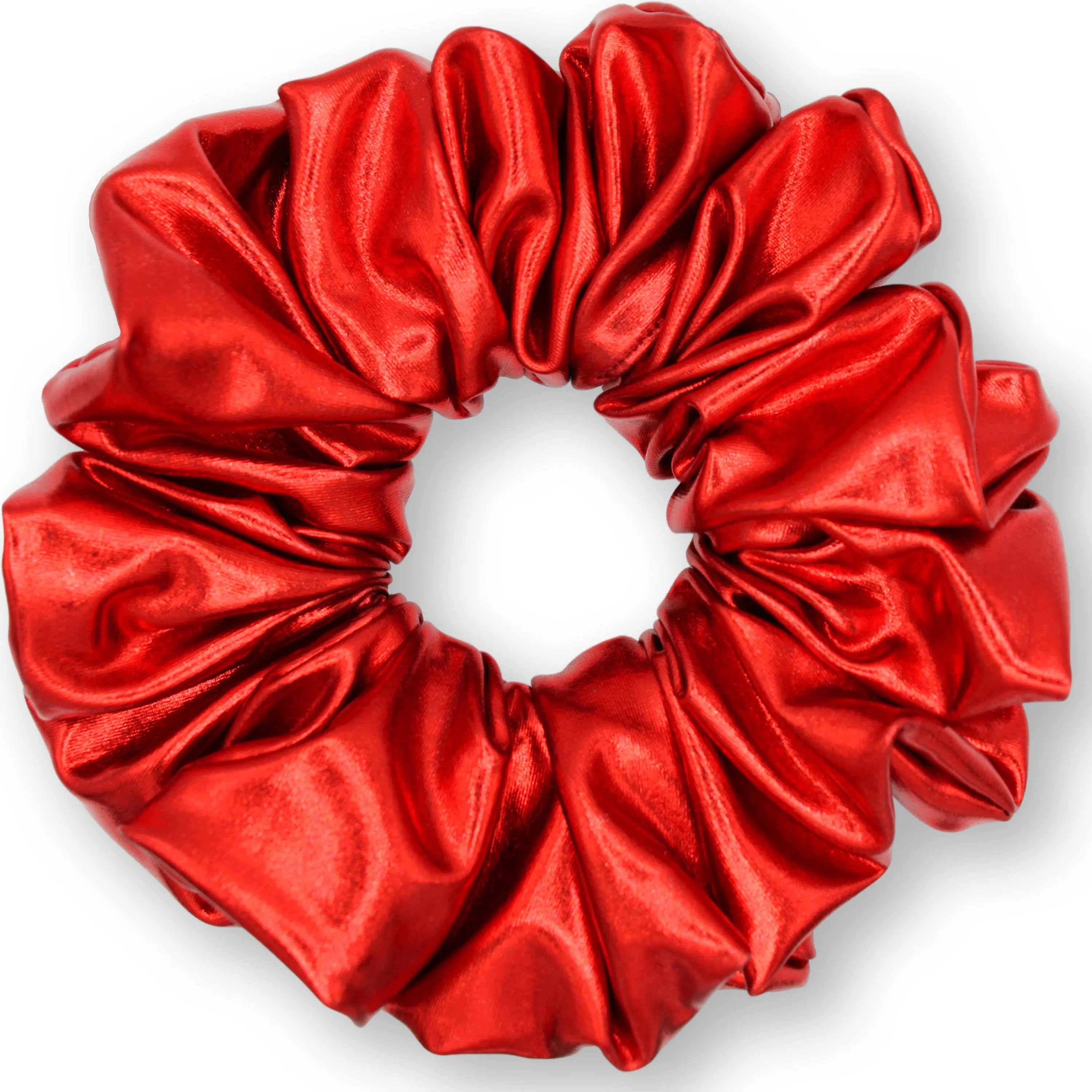 KING SIZE Metallic Scrunchies XXL Oversized Made in the USA Red