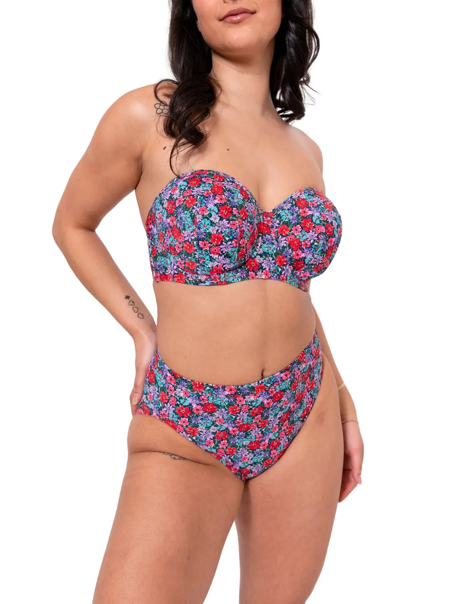 Kitsch Kate Bandeau Bikini Top - Floral Print
