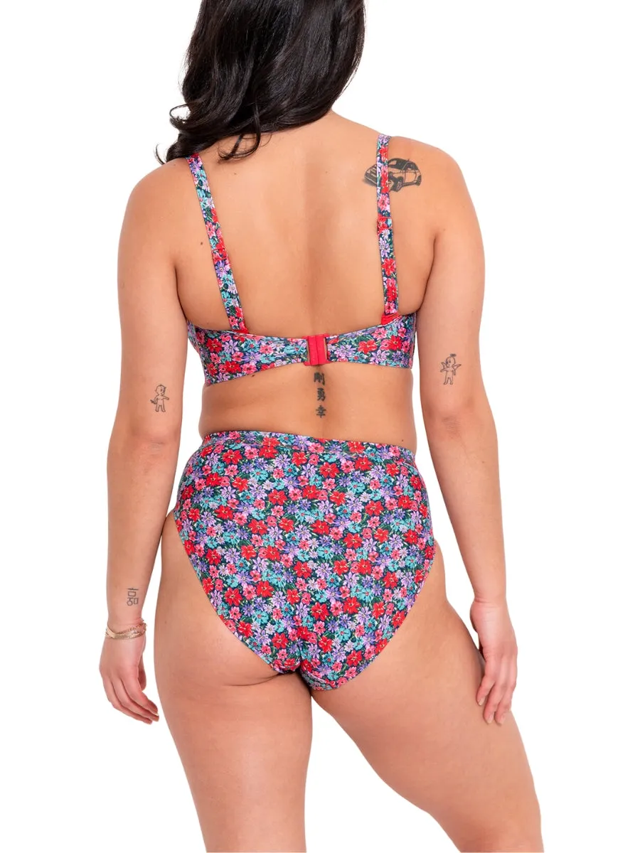 Kitsch Kate Bandeau Bikini Top - Floral Print