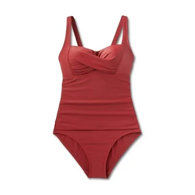 Kona Sol Women's Full Coverage One Piece Swimsuit Tummy Control