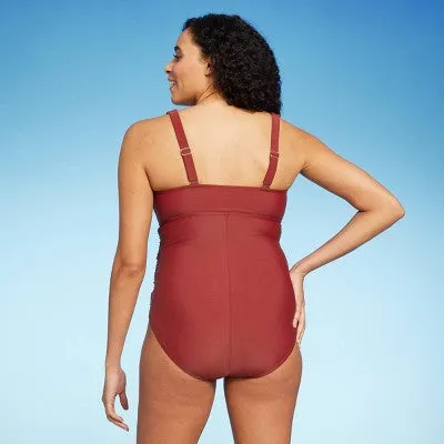 Kona Sol Women's Full Coverage One Piece Swimsuit Tummy Control