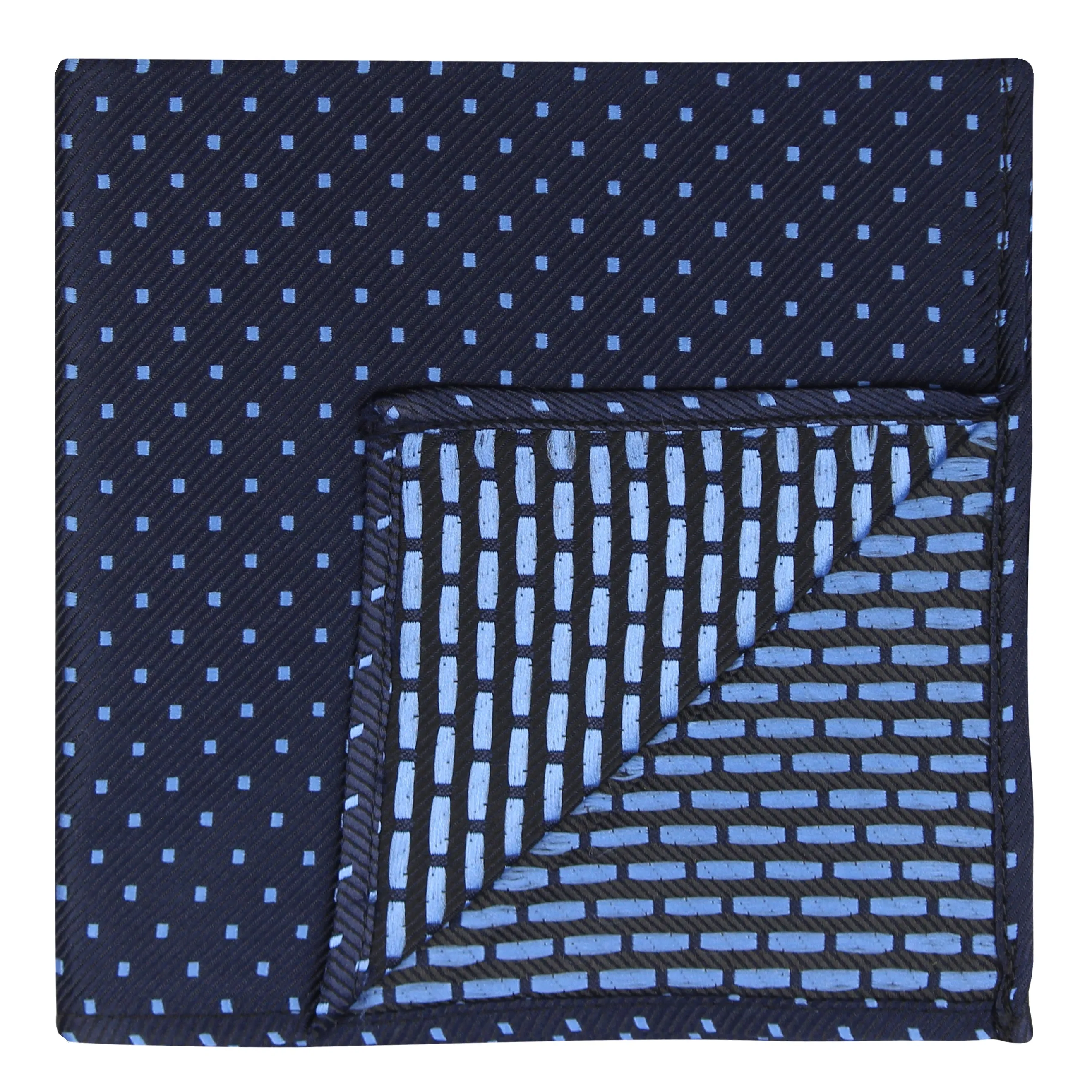 Kovove The Intellect Dash Abstract  Blue Pocket Square