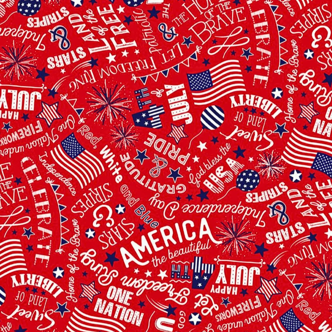 Land of the Free - Poppy Bouffant Scrub Hats