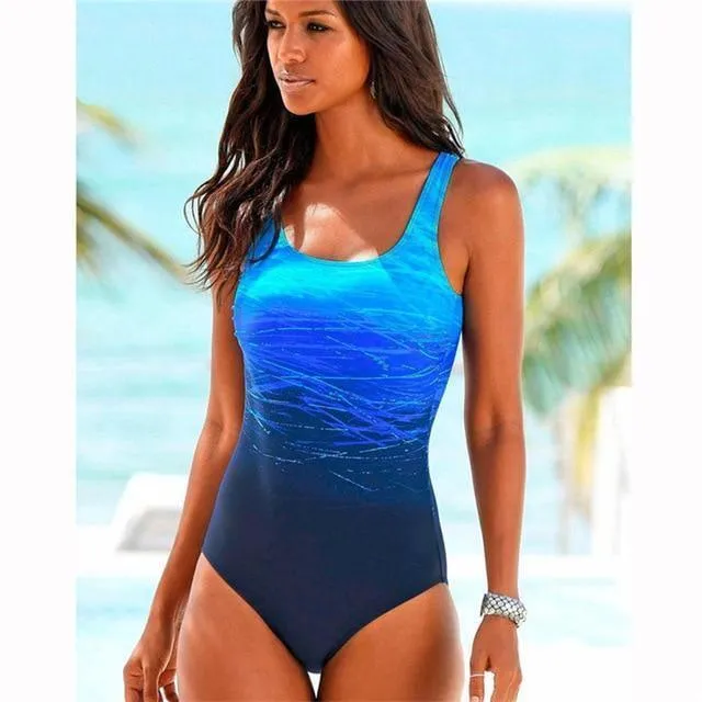 Large Size 2019 Sexy One Piece Swimsuit Female Women Vintage Swimwear