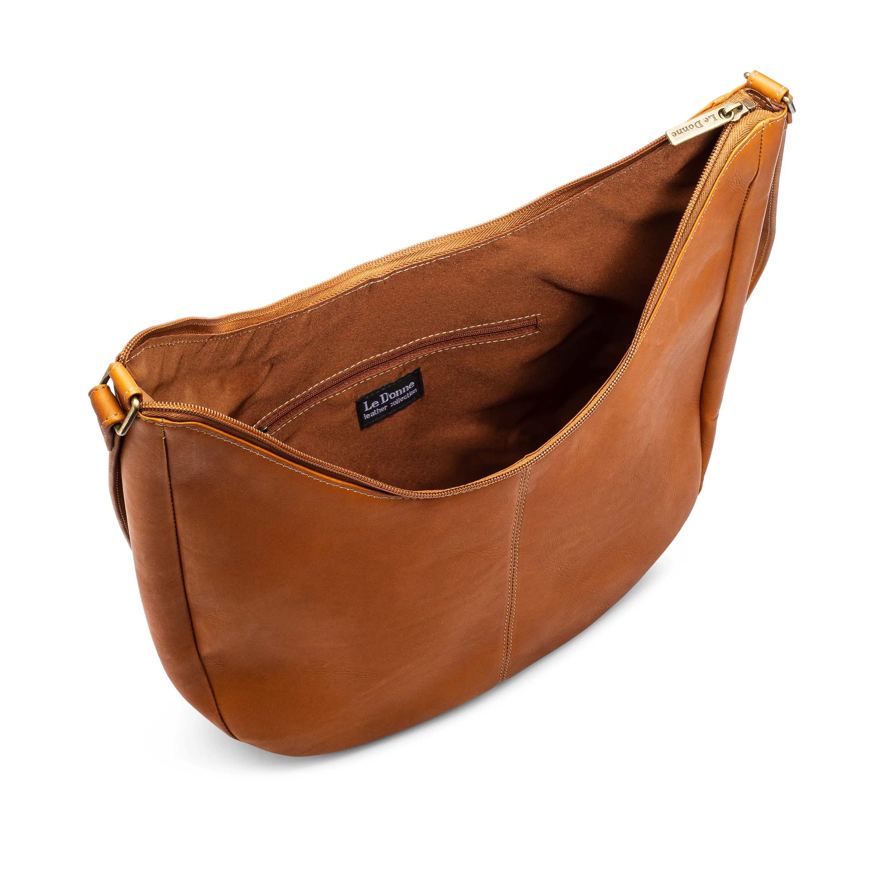 Leather Half Moon Crossbody