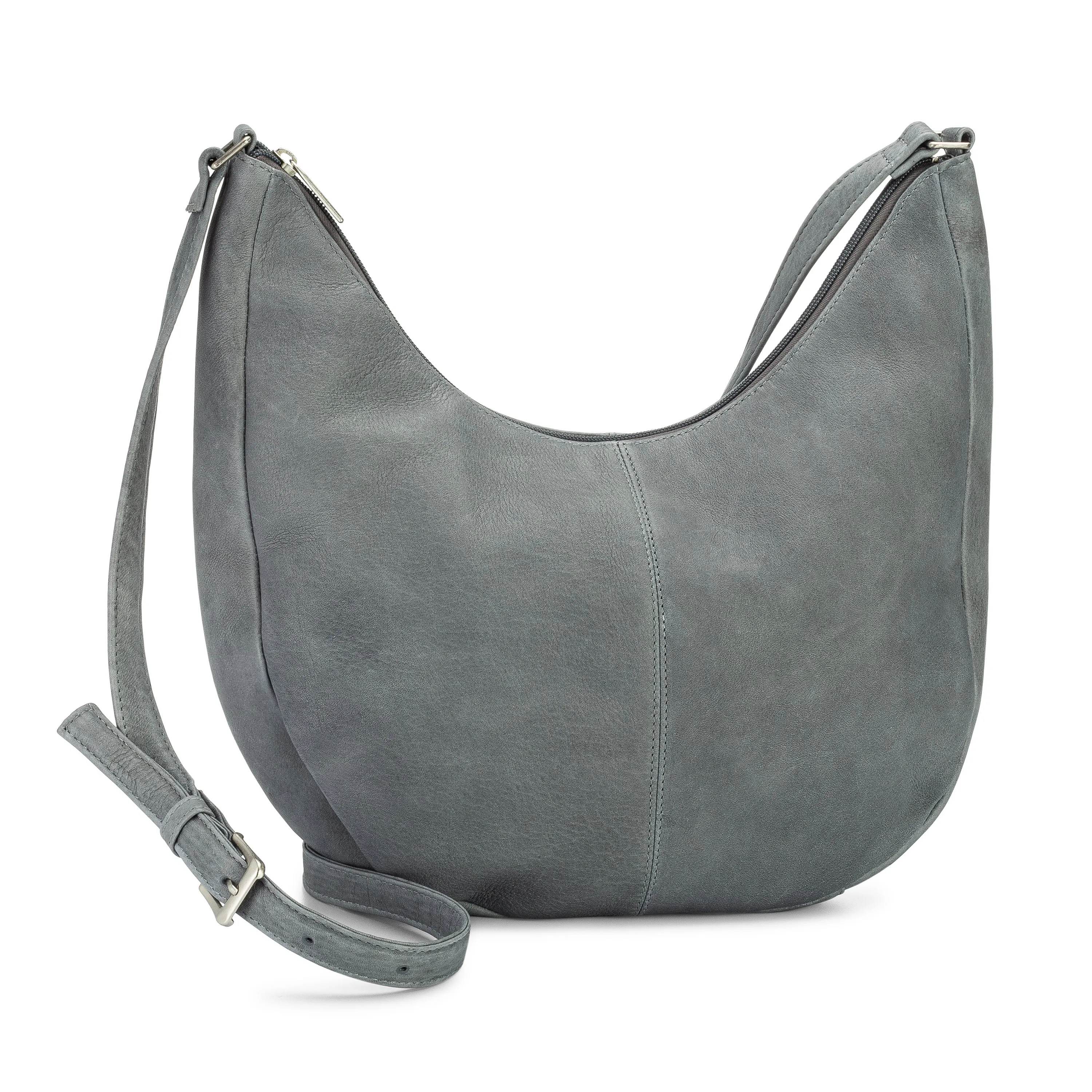 Leather Half Moon Crossbody