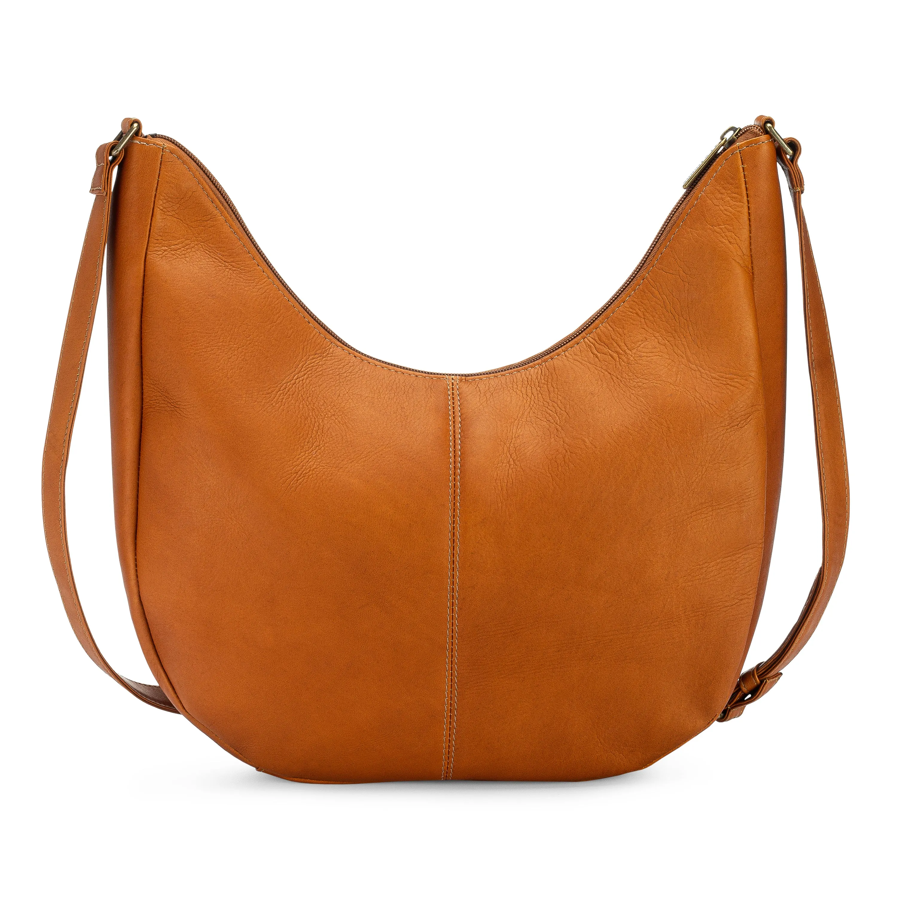 Leather Half Moon Crossbody