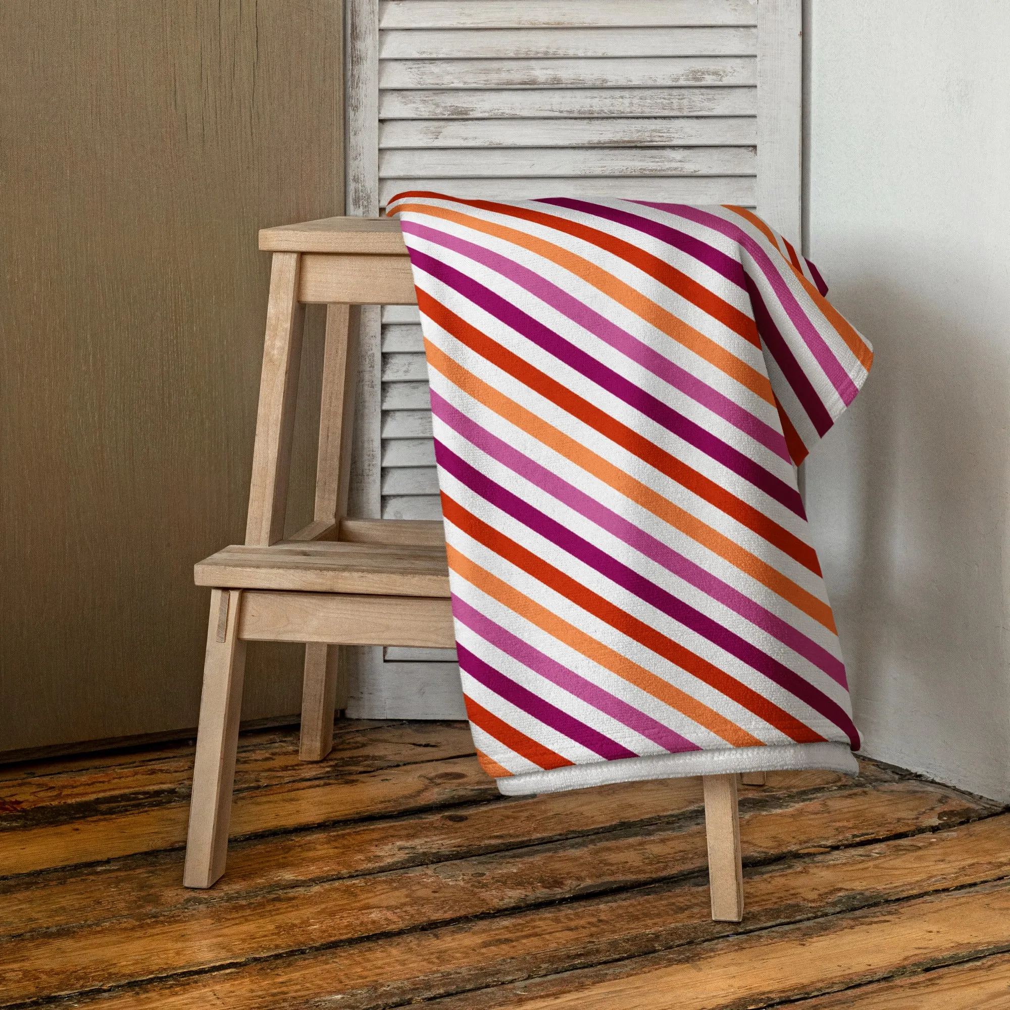 Lesbian Stripe Beach Towel
