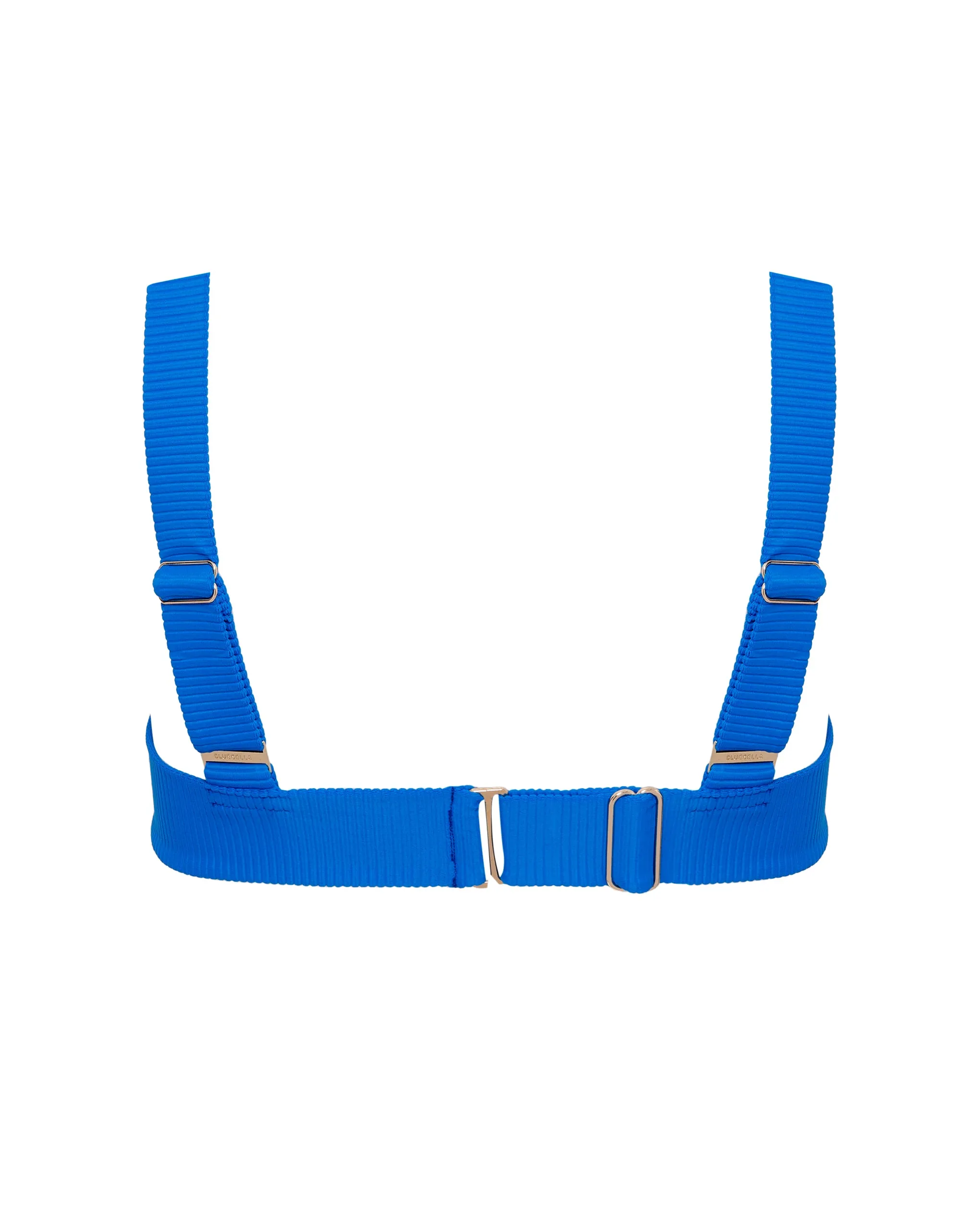 Lucerne Plunge Bikini Top Blue