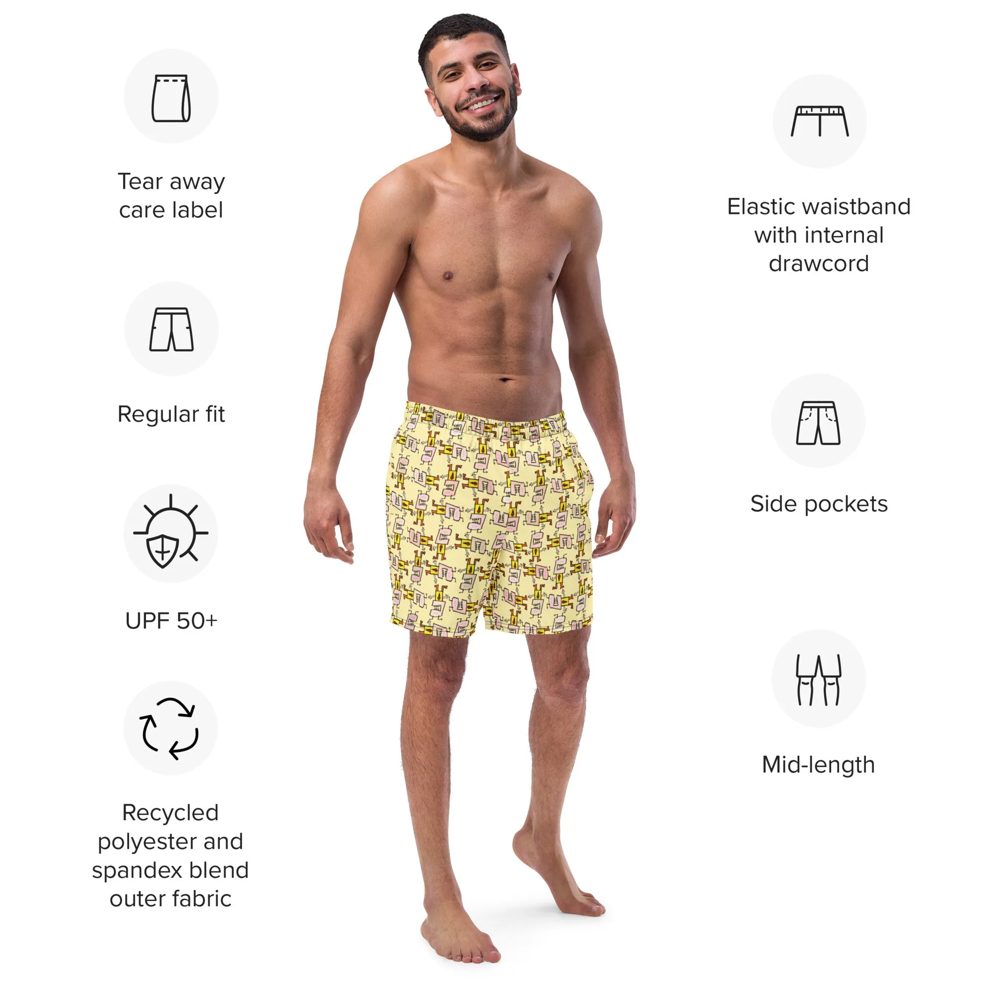 Men's swim trunks - I Love Ice Cream THIS MUCH