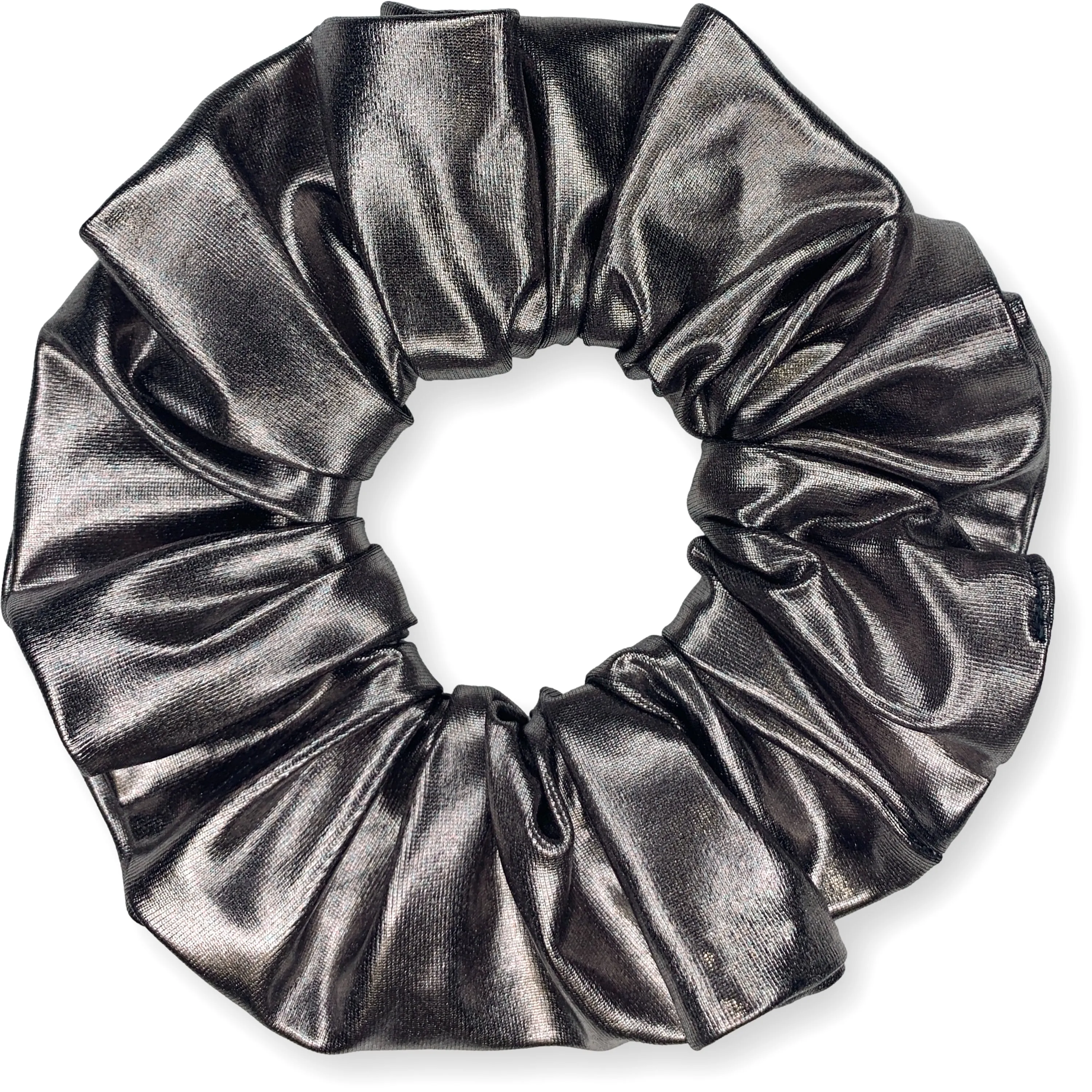 Metallic Scrunchies Available in 3 Sizes Made in the USA Gunmetal
