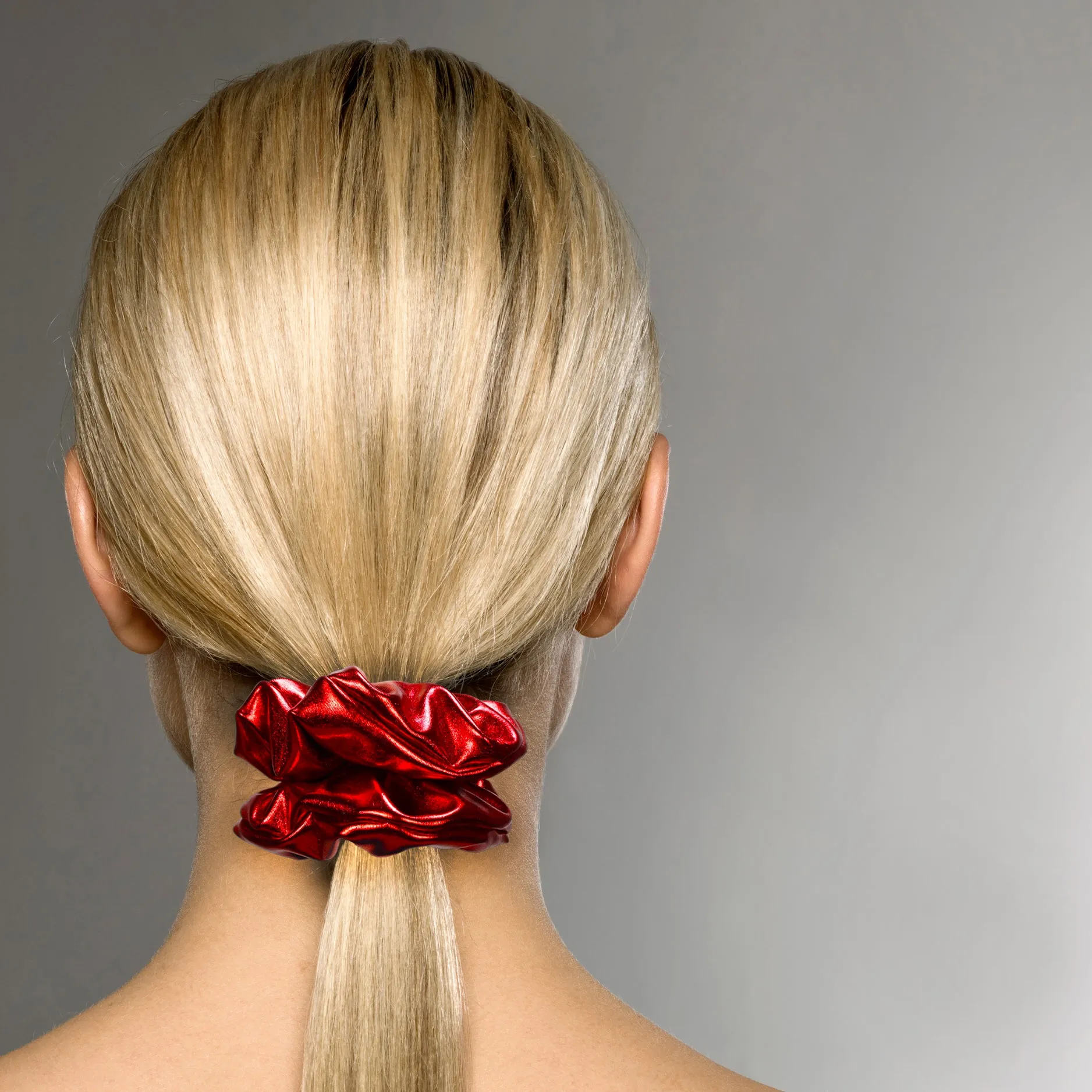 Metallic Scrunchies Available in 3 Sizes Made in the USA Gunmetal
