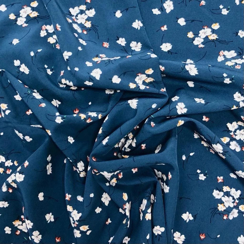 Mini Flowers Stretch Polyester Fabric