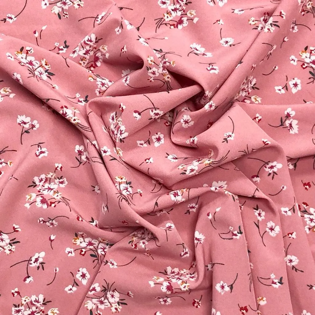 Mini Flowers Stretch Polyester Fabric