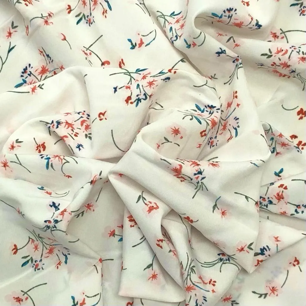 Mini Flowers Stretch Polyester Fabric