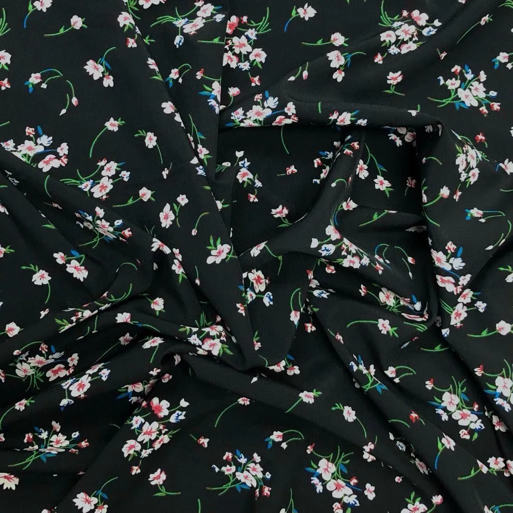 Mini Flowers Stretch Polyester Fabric