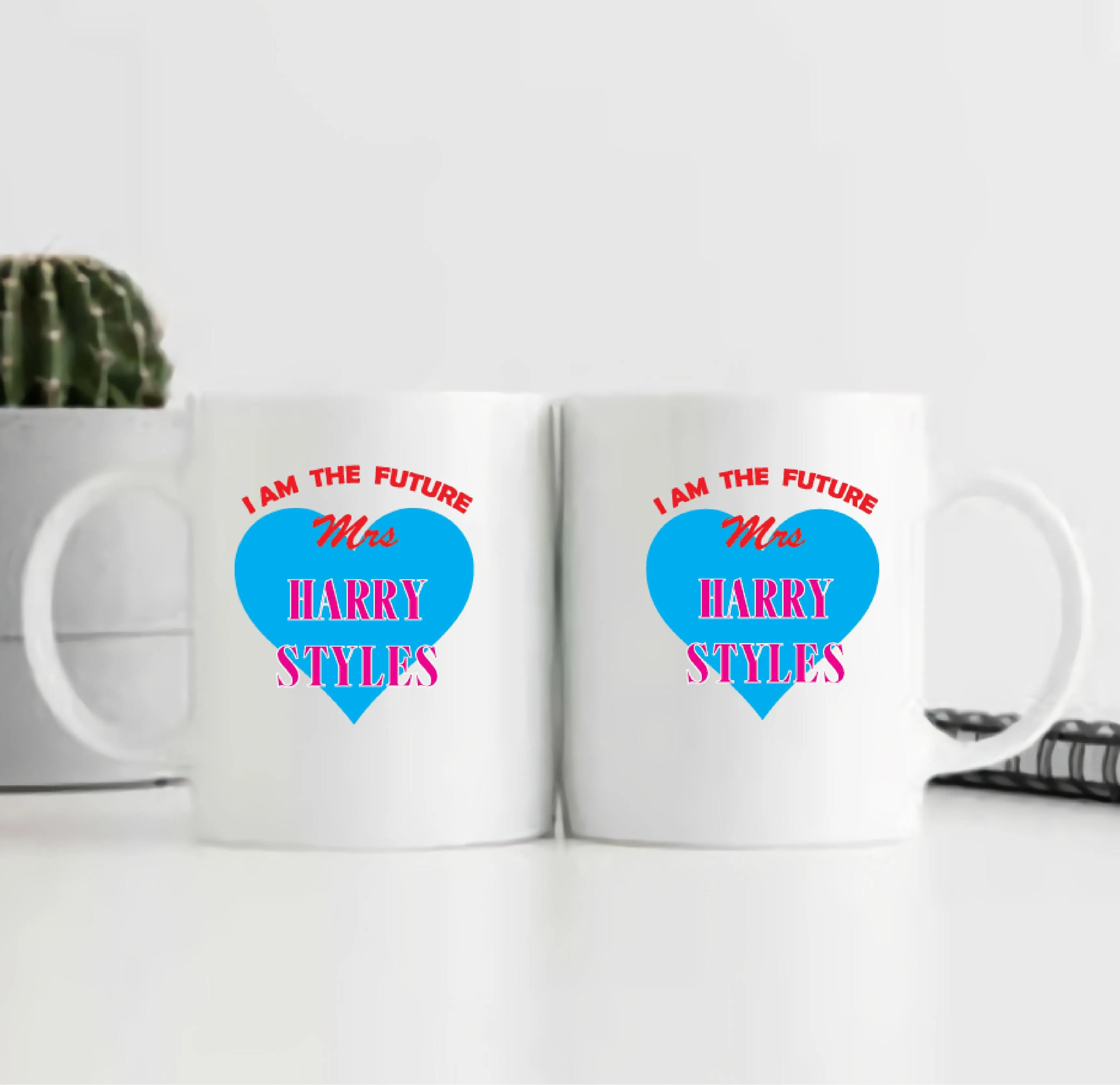 Mrs. Harry Styles  Blue Heart Mug