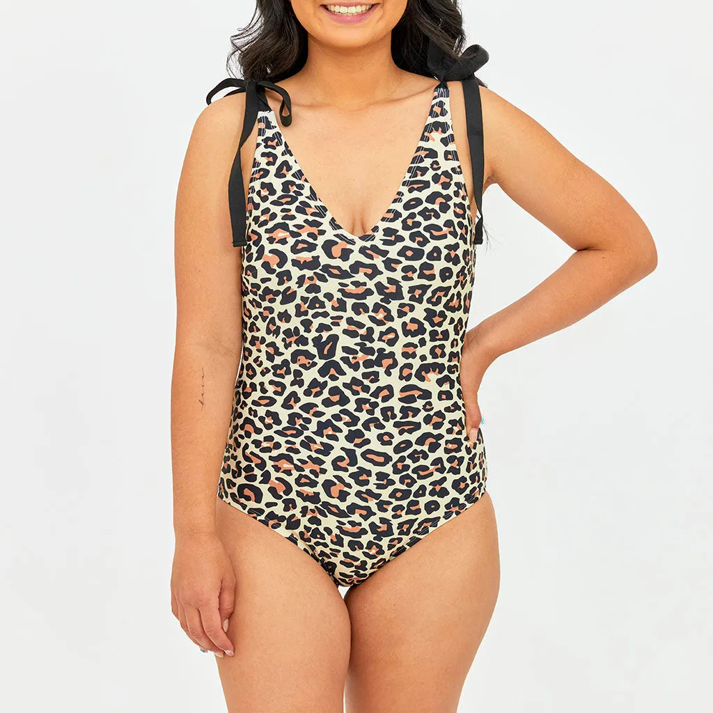 Posh Peanut Lana Leopard Women's One Piece Swimsuit