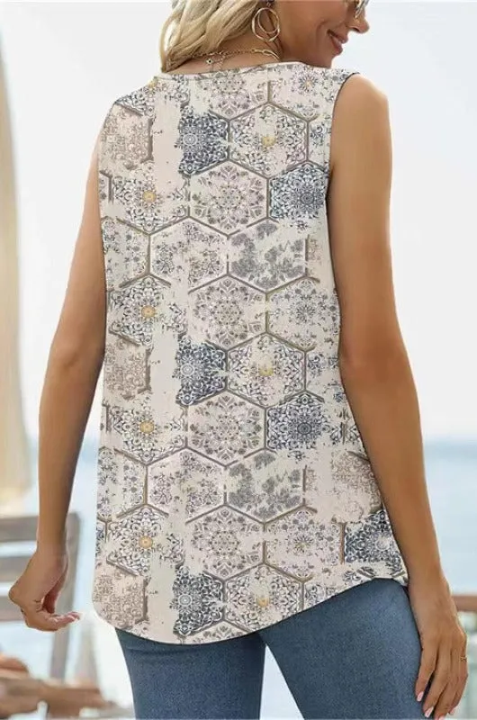 Printed Curved Hem Tank