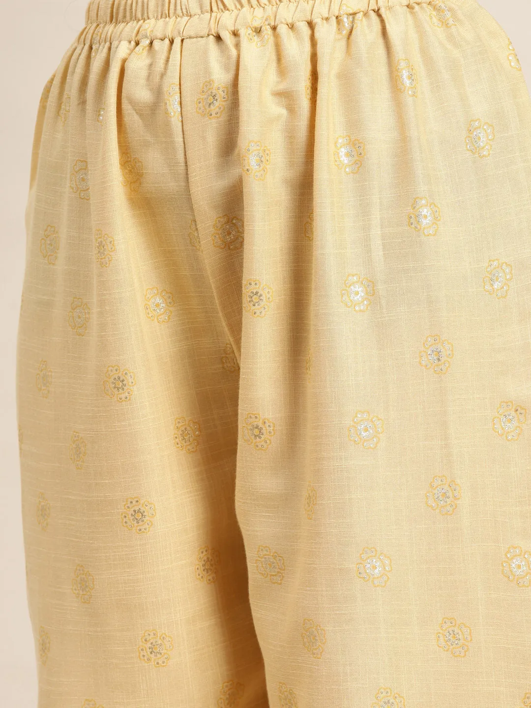 Printed Kurta With Palazzos & Dupatta