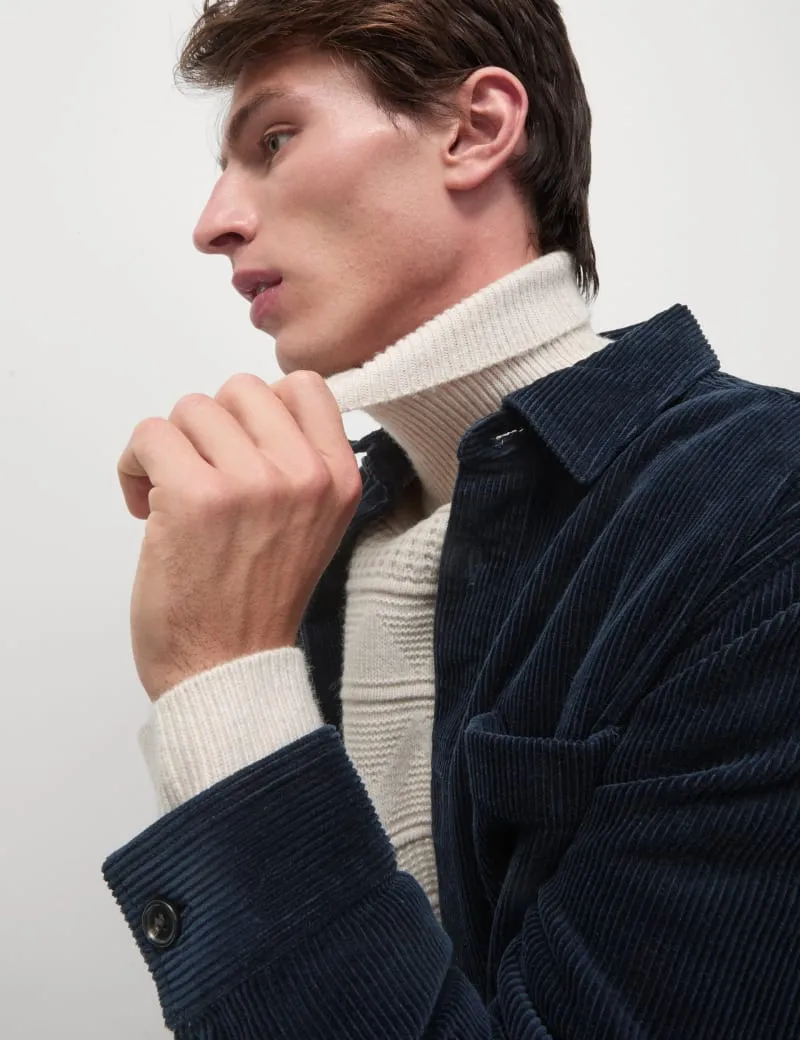 Pure Cotton Corduroy Overshirt
