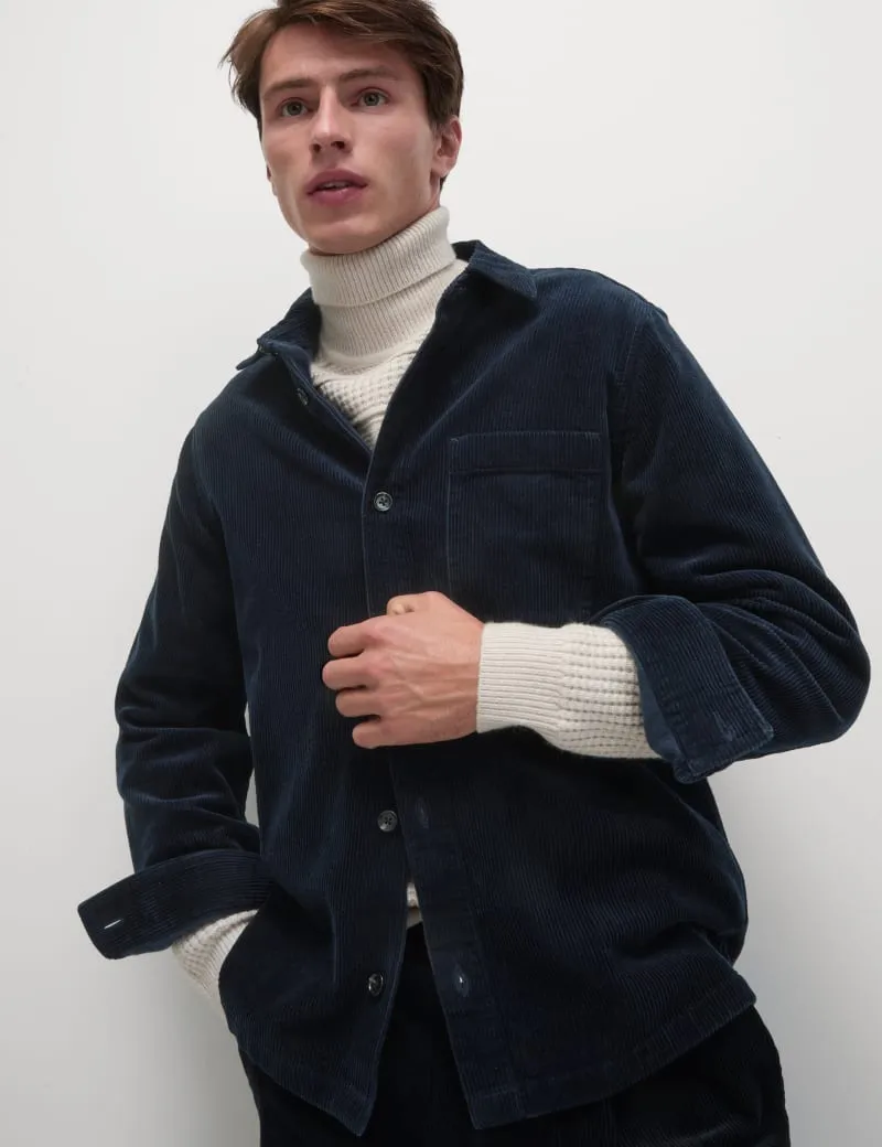 Pure Cotton Corduroy Overshirt