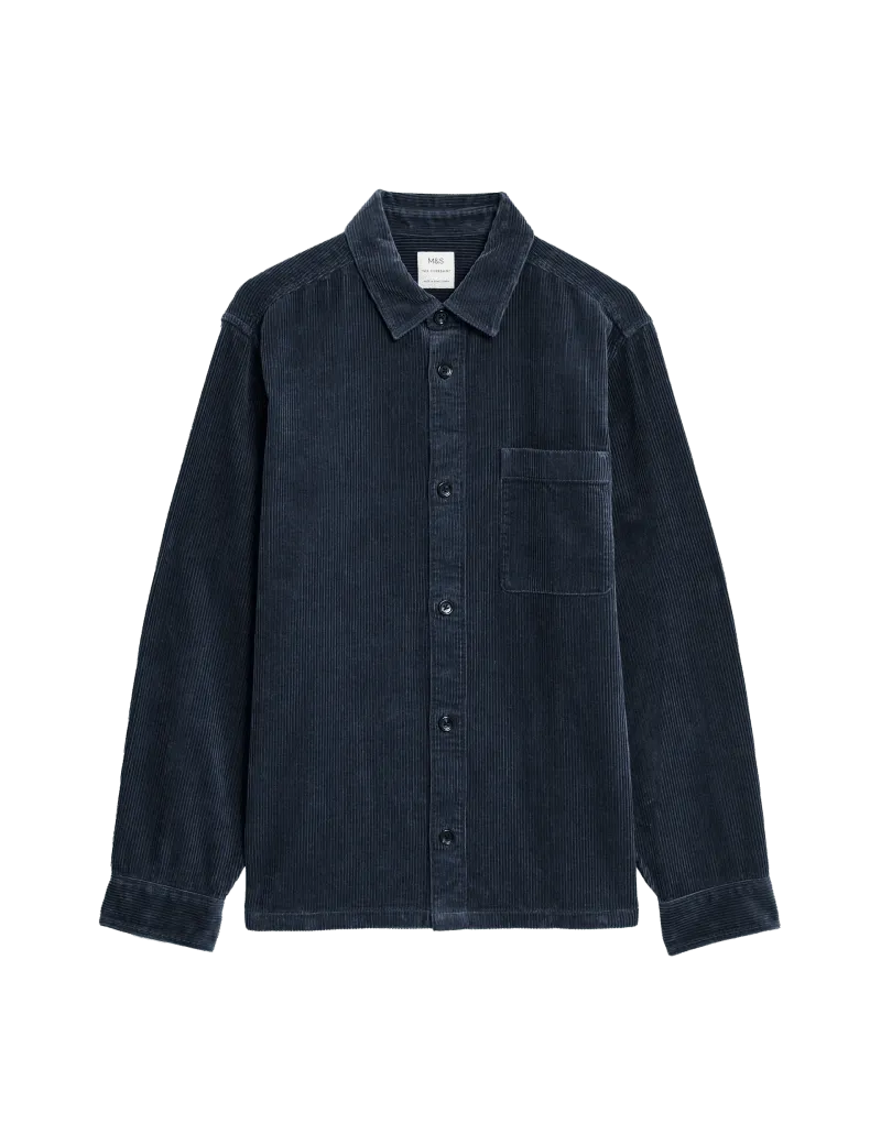 Pure Cotton Corduroy Overshirt