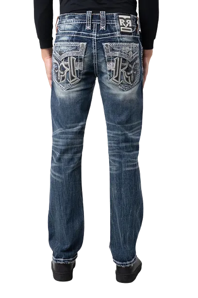 Mens Rock Revival Toby Straight-Leg Jeans - Stylish and Comfortable Denim Pants