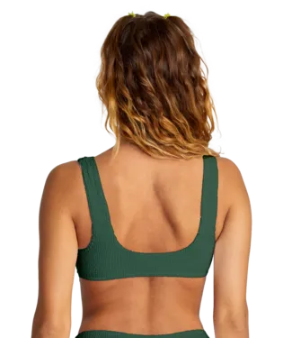 RVCA Grooves Bralette Bikini Top - Dusky Green