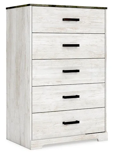 Shawburn Queen Platform Bed with Dresser, Chest and 2 Nightstands