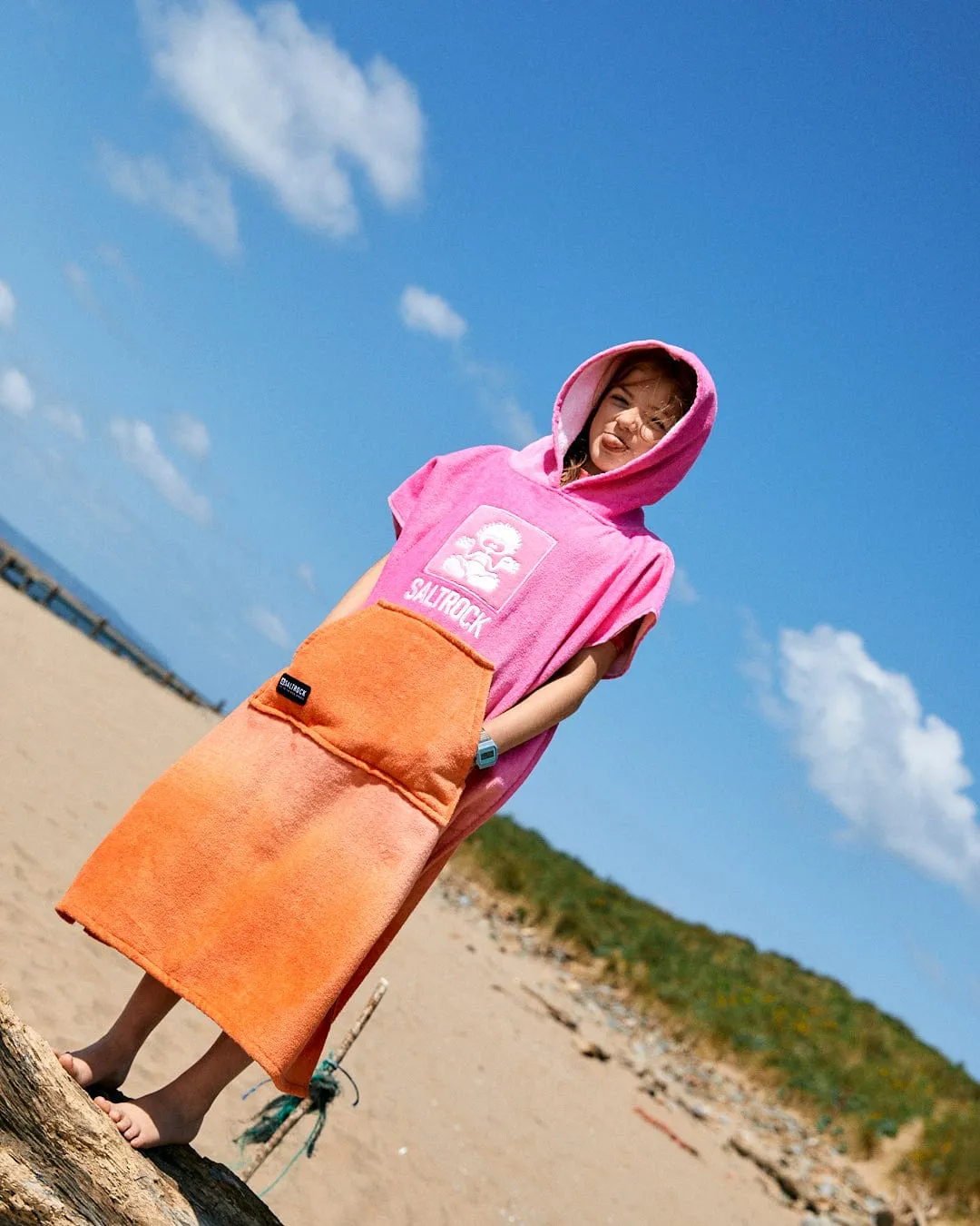 Tropic Dip - Kids Changing Towel - Pink/Orange