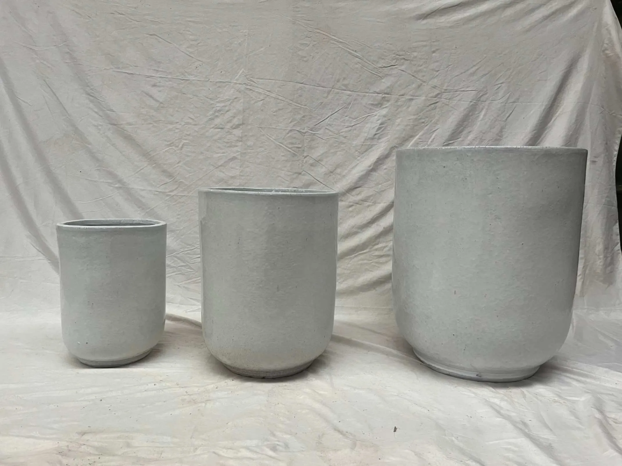 Urban Gray Ceramic Pot Collection - Elegant Minimalist Style (Set of 3)