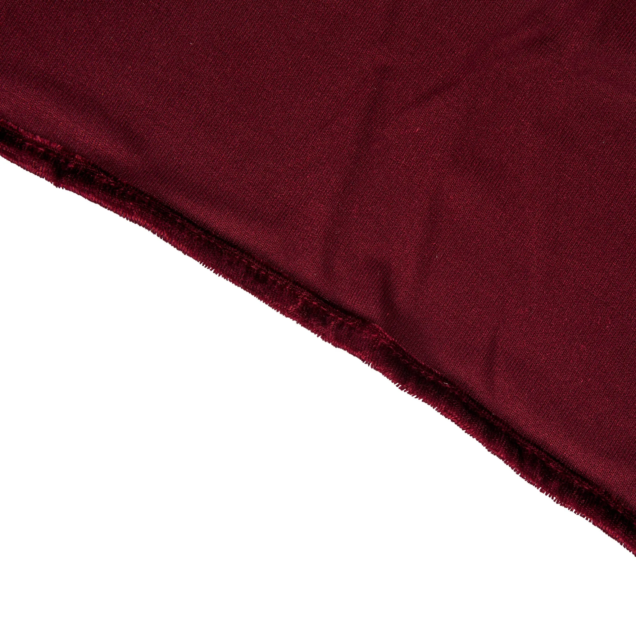 Velvet Spandex Cocktail Table Cover 32" Round - Burgundy
