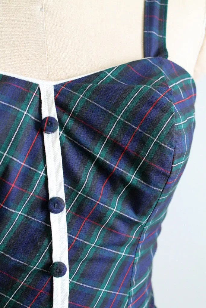 Vintage 1950s Plaid Swimsuit