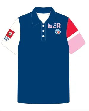 WOMEN POLO SHIRT TOP SHORT SLEEVE BLUE | BERMUDA OPTI | PSNLZ'D