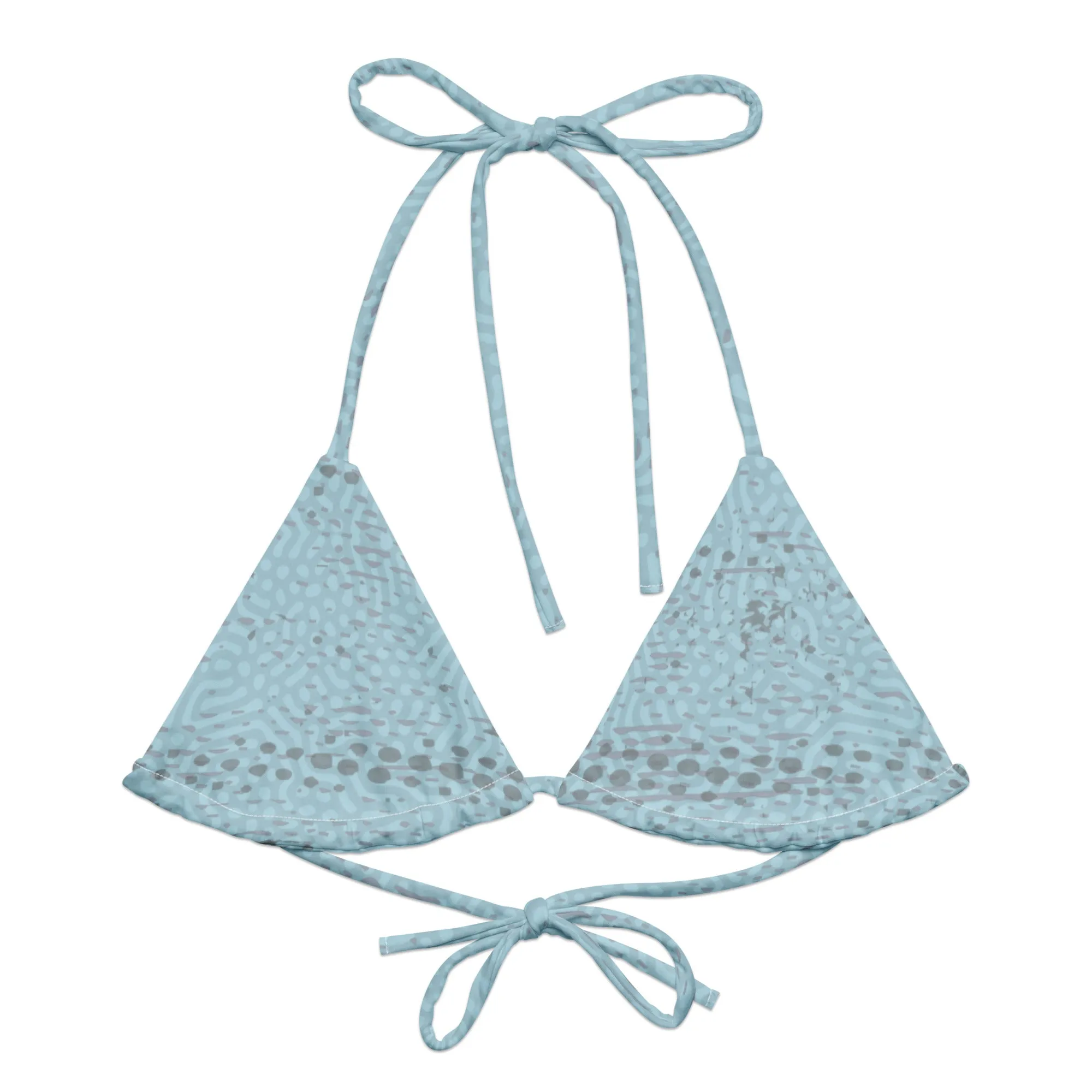 Women's ADAPT - String Bikini Top - Keys Blue | Shark Grey
