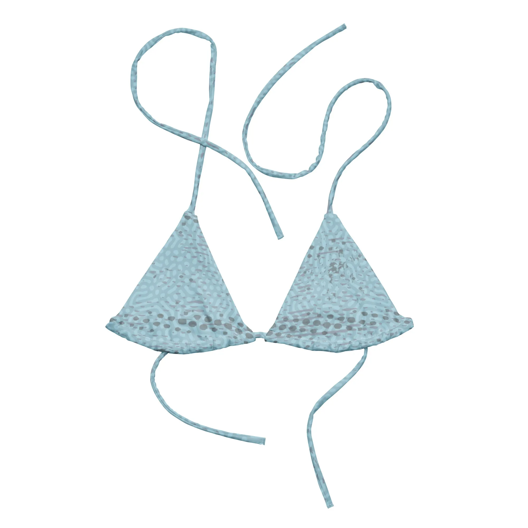 Women's ADAPT - String Bikini Top - Keys Blue | Shark Grey