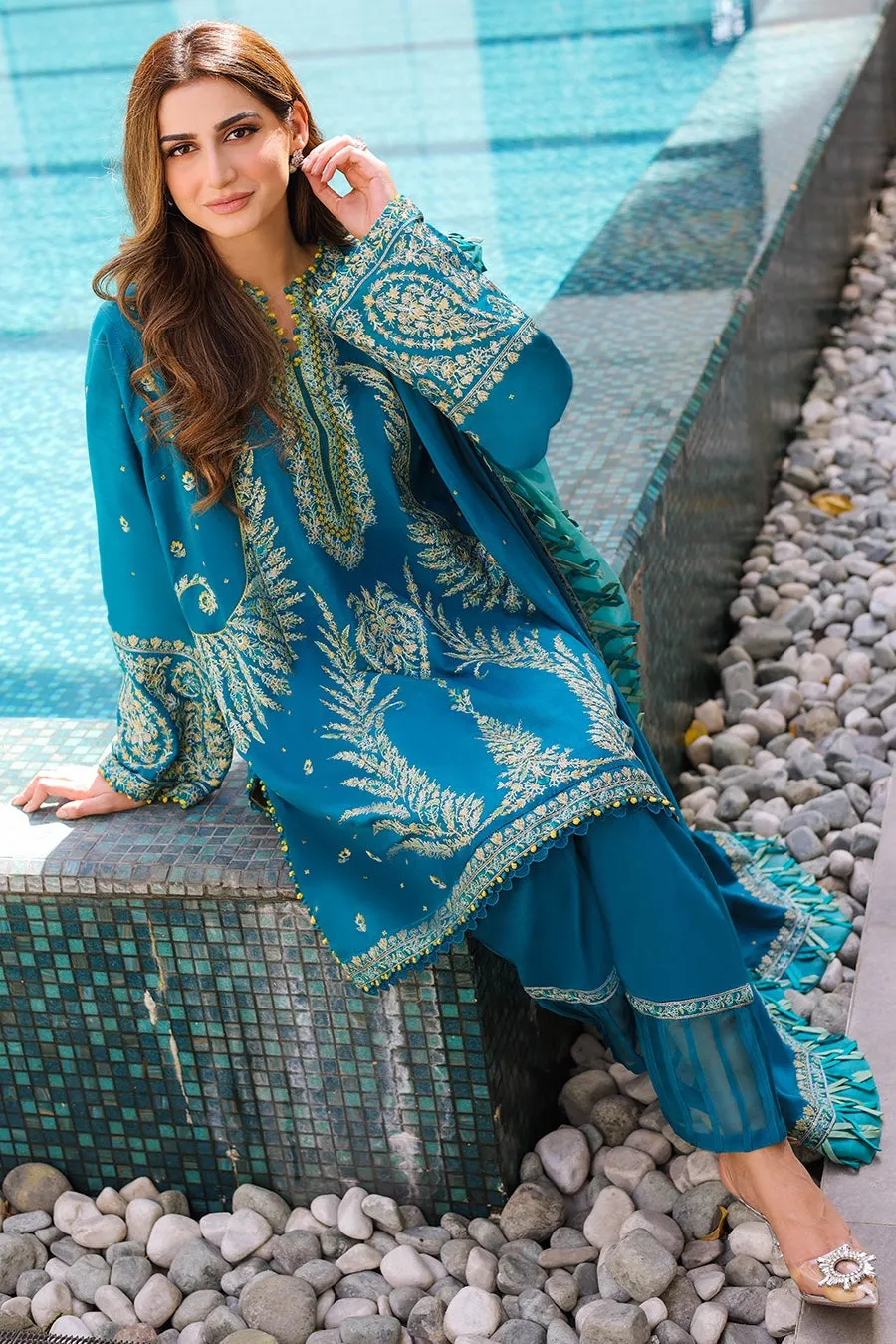 Zaha by Khadijah Shah Lawn Collection 2022 – ZARBANU (ZL22-04 A)